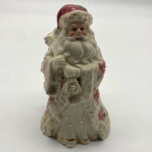 Lenox Santa Figurine with Pink and Gold Accents